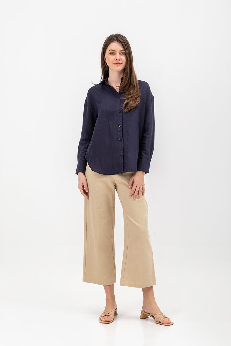 DAISY LINEN BUTTONDOWN SHIRT