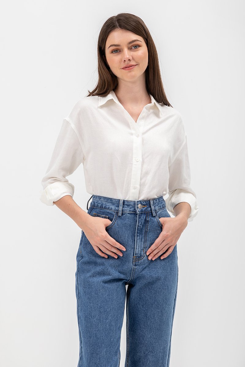 DAISY LINEN BUTTONDOWN SHIRT