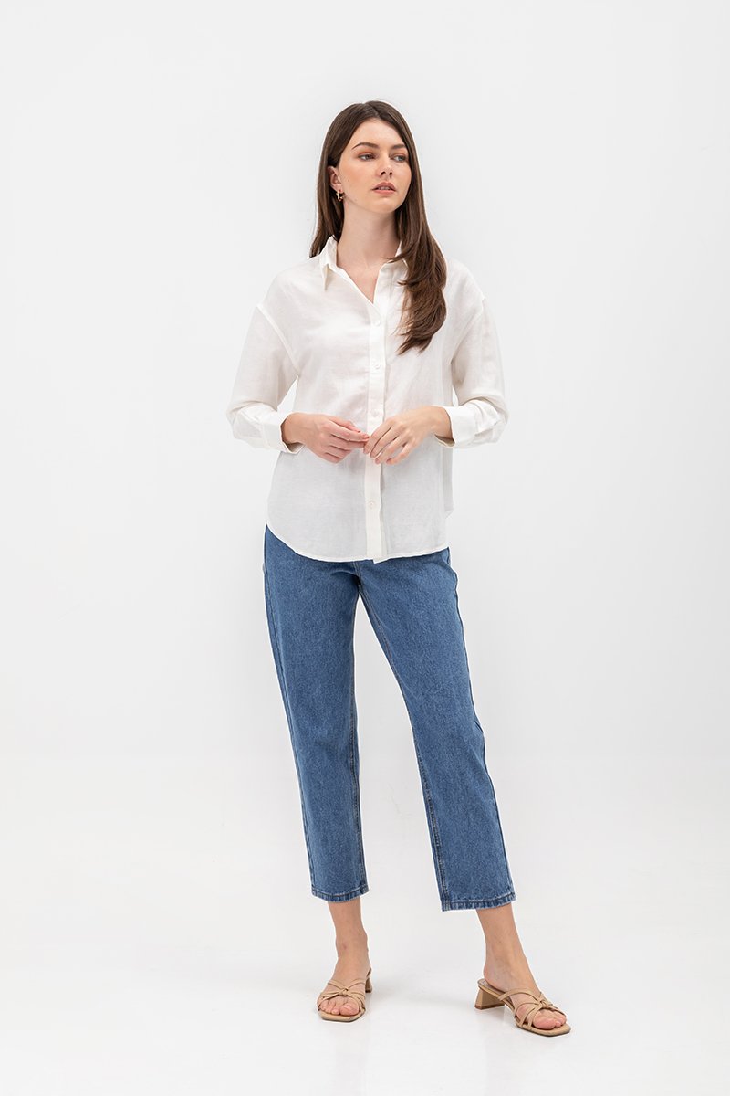DAISY LINEN BUTTONDOWN SHIRT