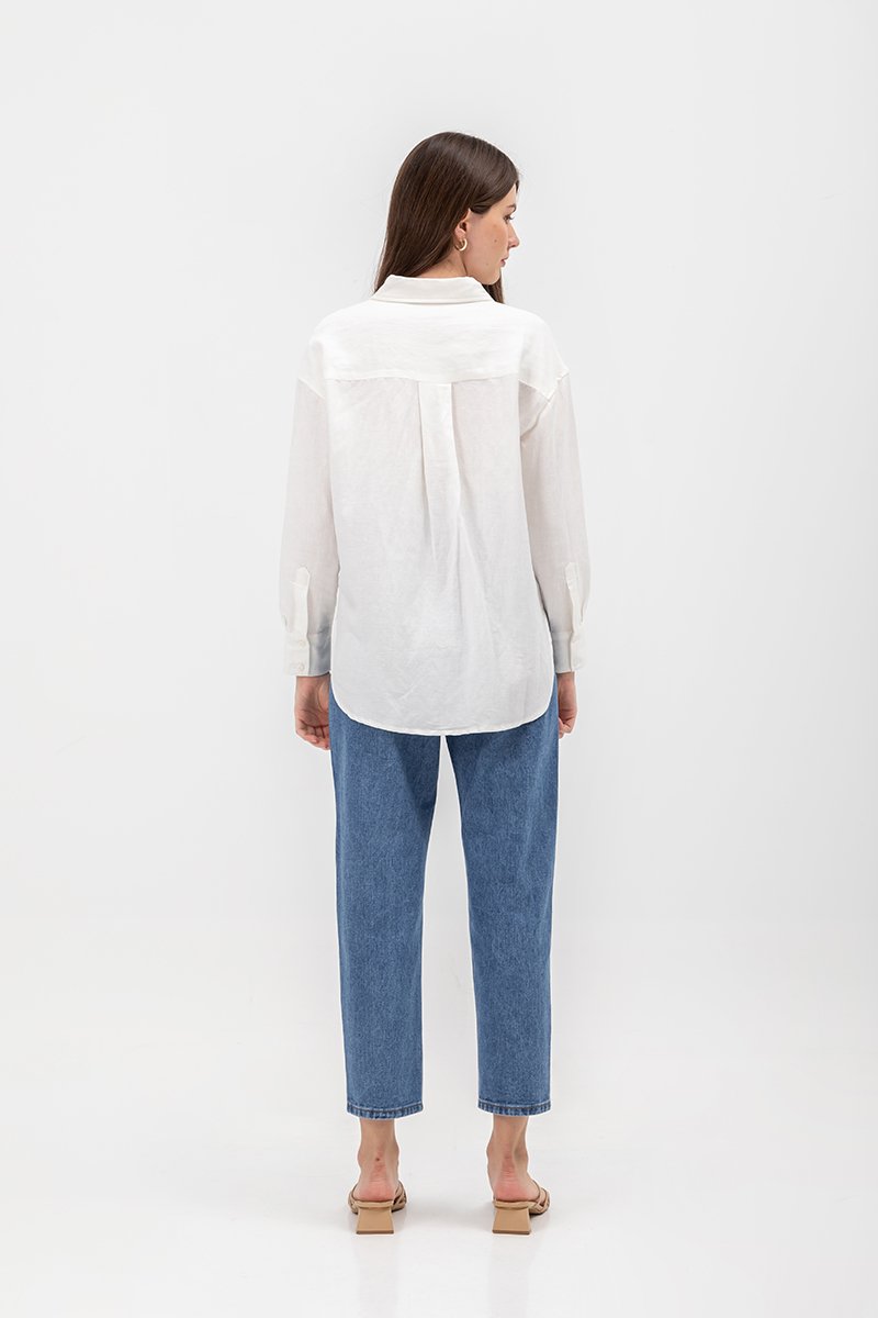 DAISY LINEN BUTTONDOWN SHIRT