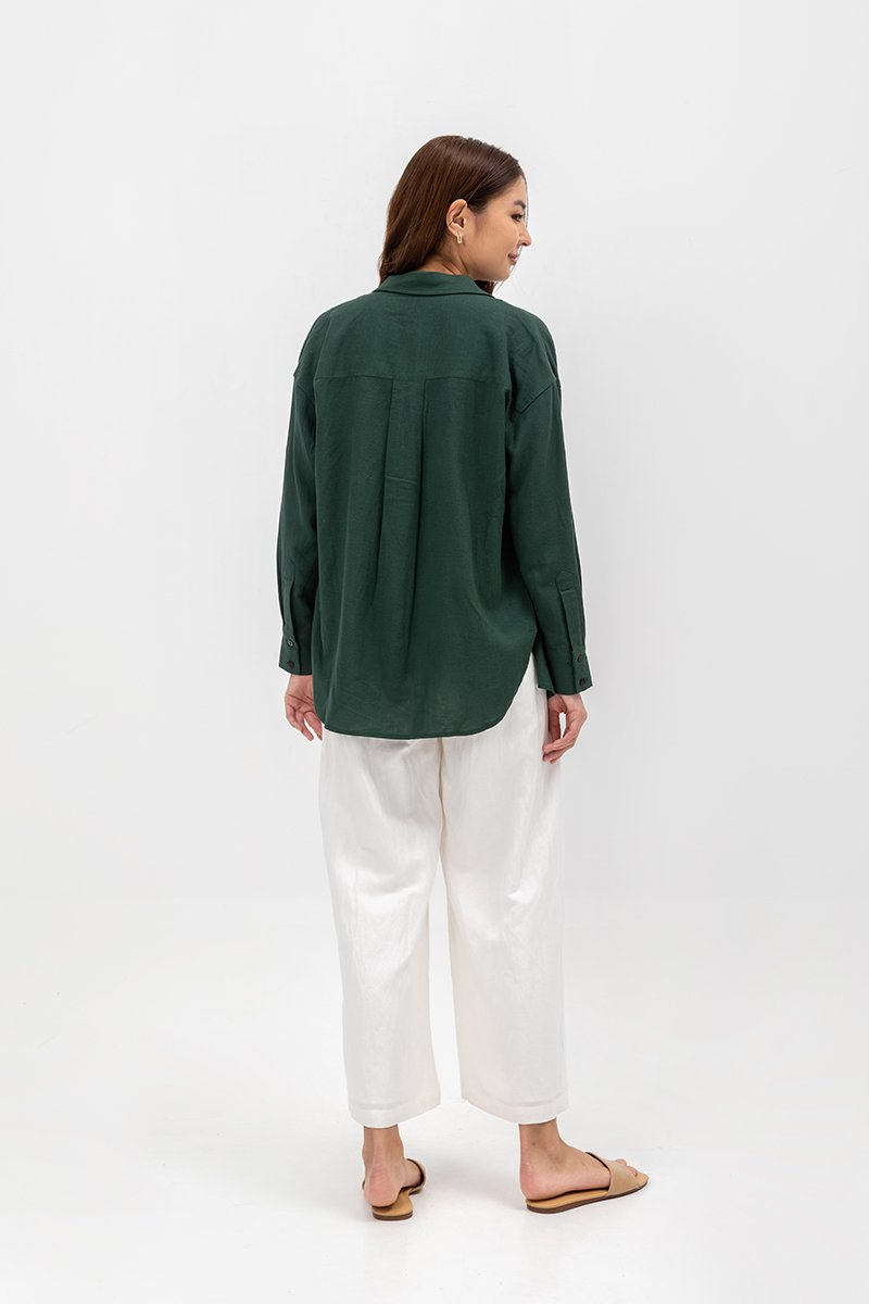 DAISY LINEN BUTTONDOWN SHIRT