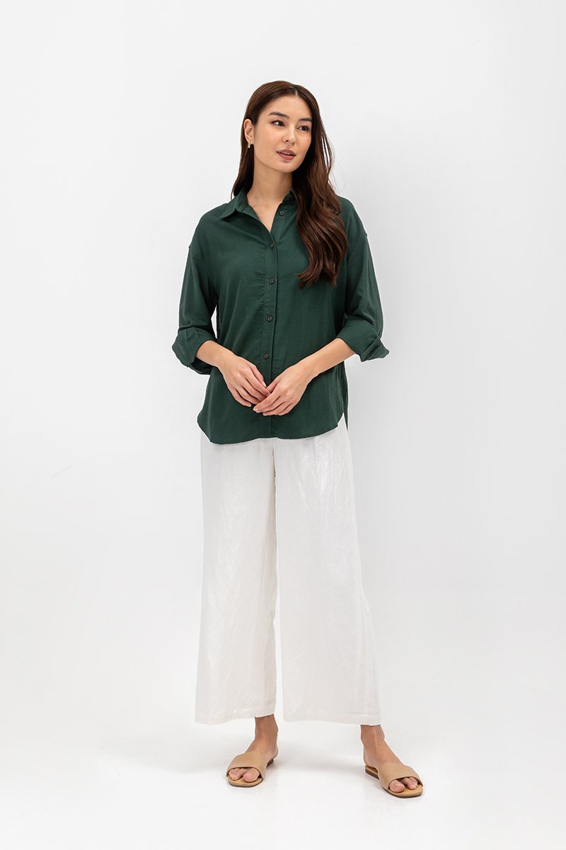 DAISY LINEN BUTTONDOWN SHIRT