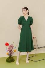 JOY WAIST CUT OUT LINEN MAXI DRESS
