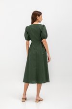 JOY WAIST CUT OUT LINEN MAXI DRESS