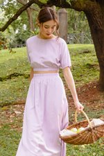 ALMA ELASTIC WAISTBAND LINEN CROP TOP