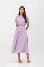 ALMA ELASTIC WAISTBAND LINEN CROP TOP
