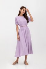 MELANIE ELASTIC WAISTBAND FLARE MAXI SKIRT