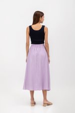 MELANIE ELASTIC WAISTBAND FLARE MAXI SKIRT