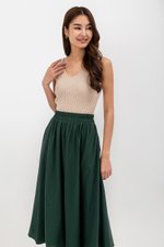 MELANIE ELASTIC WAISTBAND FLARE MAXI SKIRT