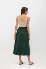 MELANIE ELASTIC WAISTBAND FLARE MAXI SKIRT