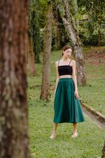 MELANIE ELASTIC WAISTBAND FLARE MAXI SKIRT