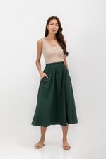 MELANIE ELASTIC WAISTBAND FLARE MAXI SKIRT