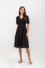JAZMIN EYELET MIDI DRESS