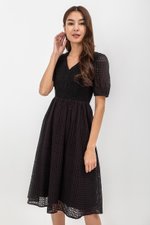 JAZMIN EYELET MIDI DRESS