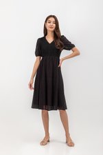 JAZMIN EYELET MIDI DRESS