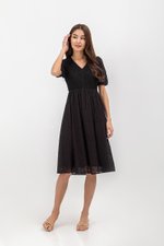 JAZMIN EYELET MIDI DRESS