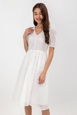 JAZMIN EYELET MIDI DRESS