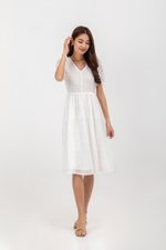 JAZMIN EYELET MIDI DRESS