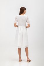 JAZMIN EYELET MIDI DRESS