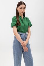 HEIDI PUFF SLEEVE TENCEL SHIRT