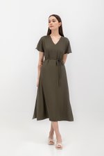 OAKLEIGH BATWING SLEEVE MAXI DRESS W SASH OAKLEIGH BATWING SLEEVE MAXI DRESS W SASH