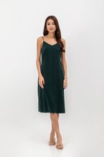 GRACELYN SATIN BUTTONDOWN MIDI SLIP DRESS