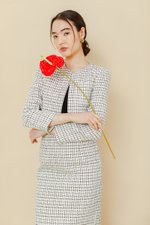 HELEN PATCH POCKET TWEED BLAZER HELEN PATCH POCKET TWEED BLAZER