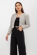 HELEN PATCH POCKET TWEED BLAZER HELEN PATCH POCKET TWEED BLAZER
