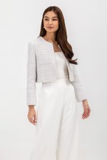 HELEN PATCH POCKET TWEED BLAZER HELEN PATCH POCKET TWEED BLAZER