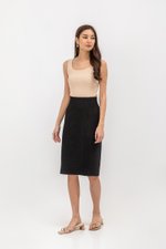 GISELLE TWEED PENCIL MIDI SKIRT
