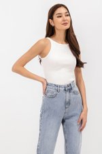 PATRICIA REVERSIBLE CUT IN KNIT TOP