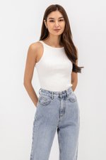 PATRICIA REVERSIBLE CUT IN KNIT TOP
