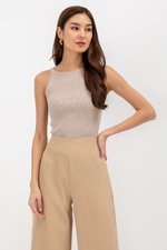 PATRICIA REVERSIBLE CUT IN KNIT TOP