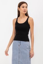 PATRICIA REVERSIBLE CUT IN KNIT TOP