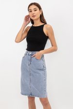 PATRICIA REVERSIBLE CUT IN KNIT TOP