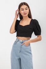 STACY SWEETHEART NECKLINE BUSTIER CROP TOP