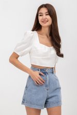 STACY SWEETHEART NECKLINE BUSTIER CROP TOP