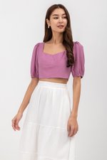 STACY SWEETHEART NECKLINE BUSTIER CROP TOP