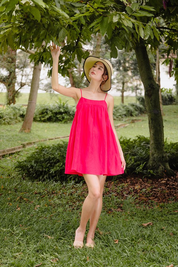 REESE BABYDOLL LINEN MINI DRESS