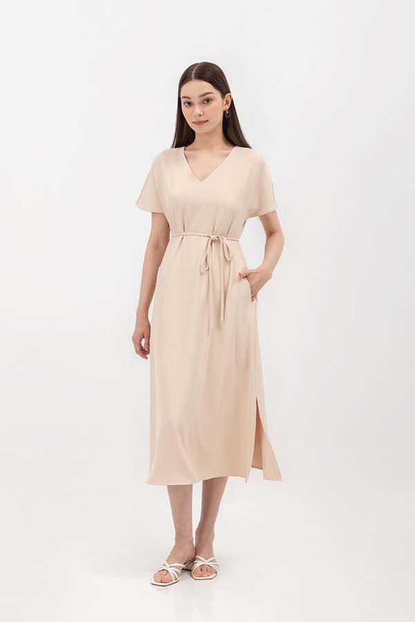 OAKLEIGH BATWING SLEEVE MAXI DRESS W SASH