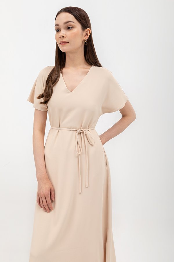 OAKLEIGH BATWING SLEEVE MAXI DRESS W SASH
