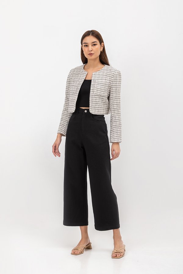 HELEN PATCH POCKET TWEED BLAZER HELEN PATCH POCKET TWEED BLAZER