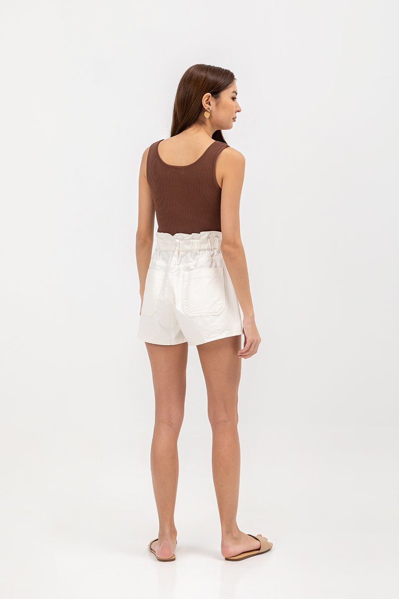 KAIROS DENIM PAPERBAG SHORTS