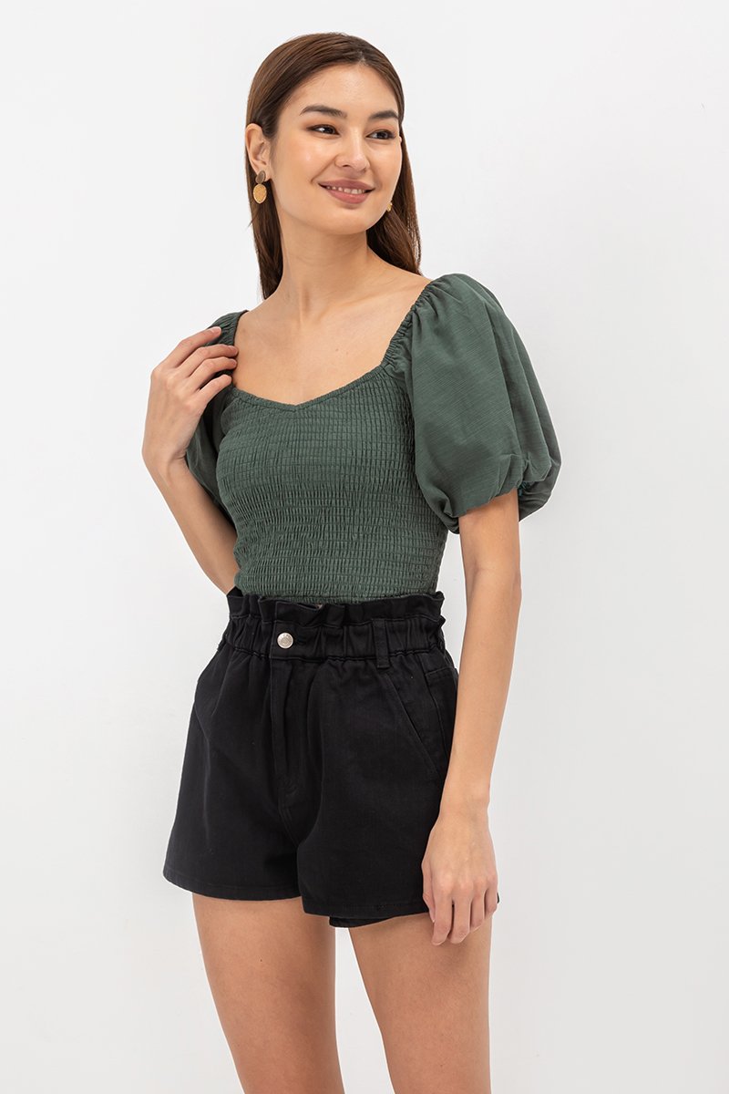 KAIROS DENIM PAPERBAG SHORTS