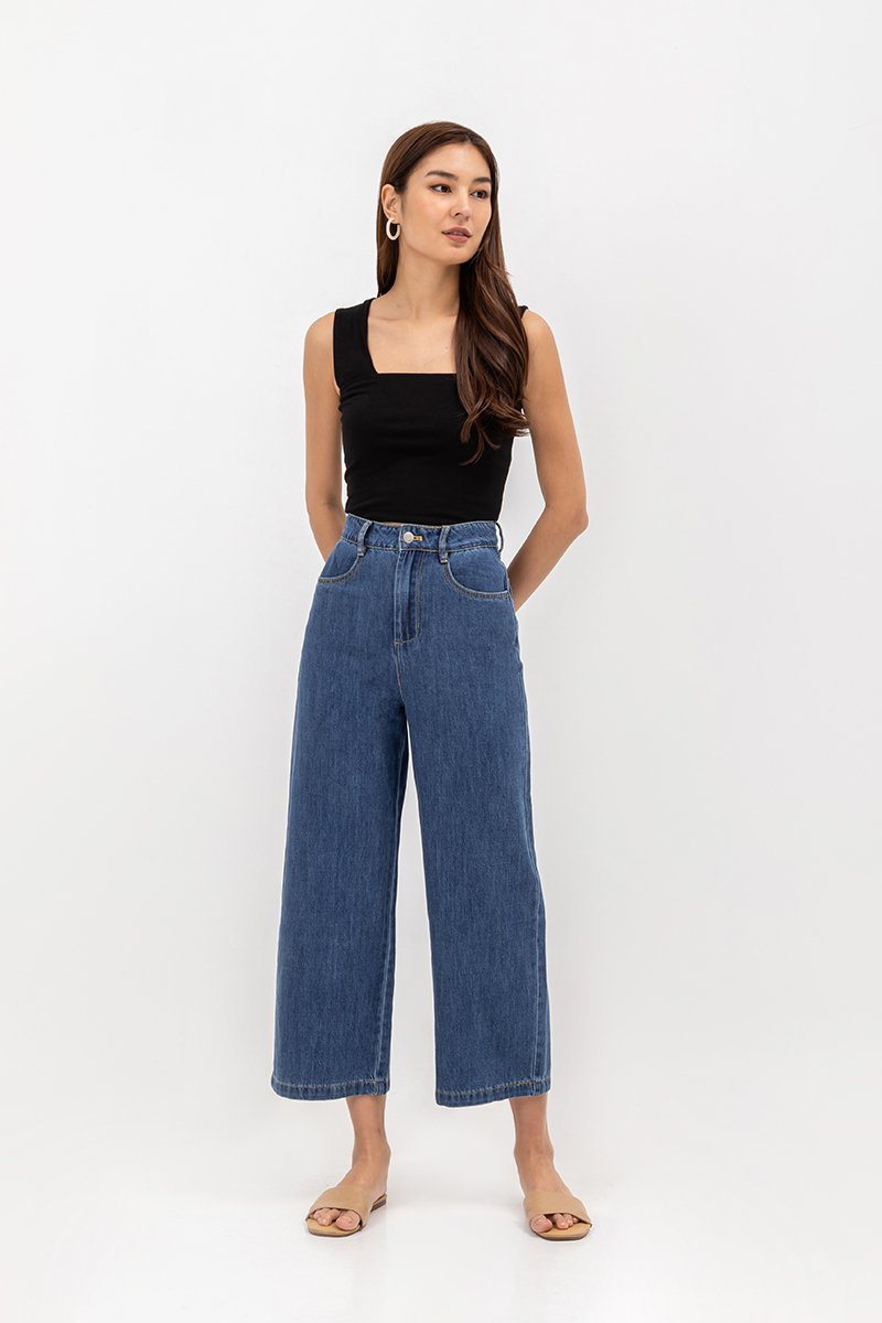 DAMARIS WIDE LEG DENIM JEANS