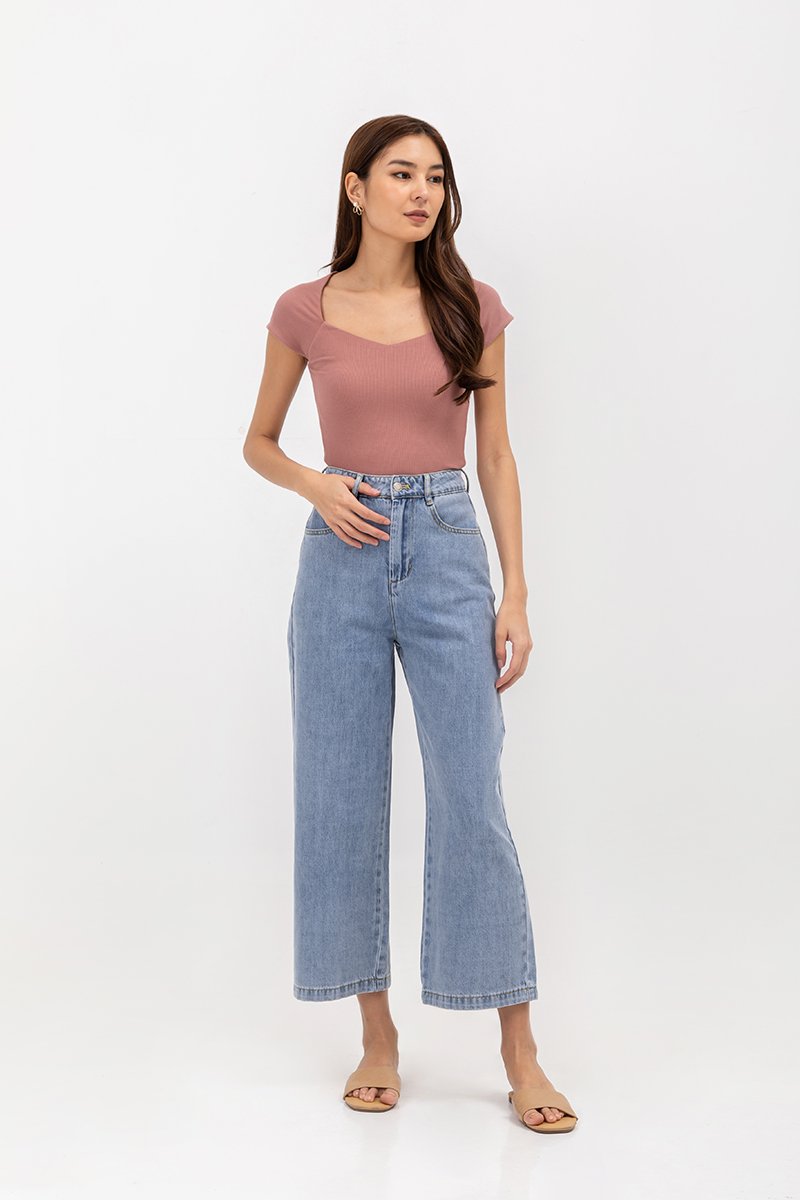DAMARIS WIDE LEG DENIM JEANS
