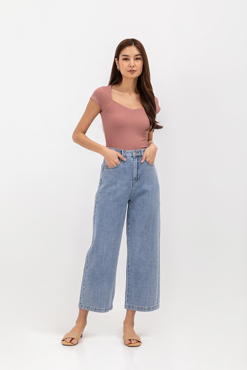 DAMARIS WIDE LEG DENIM JEANS