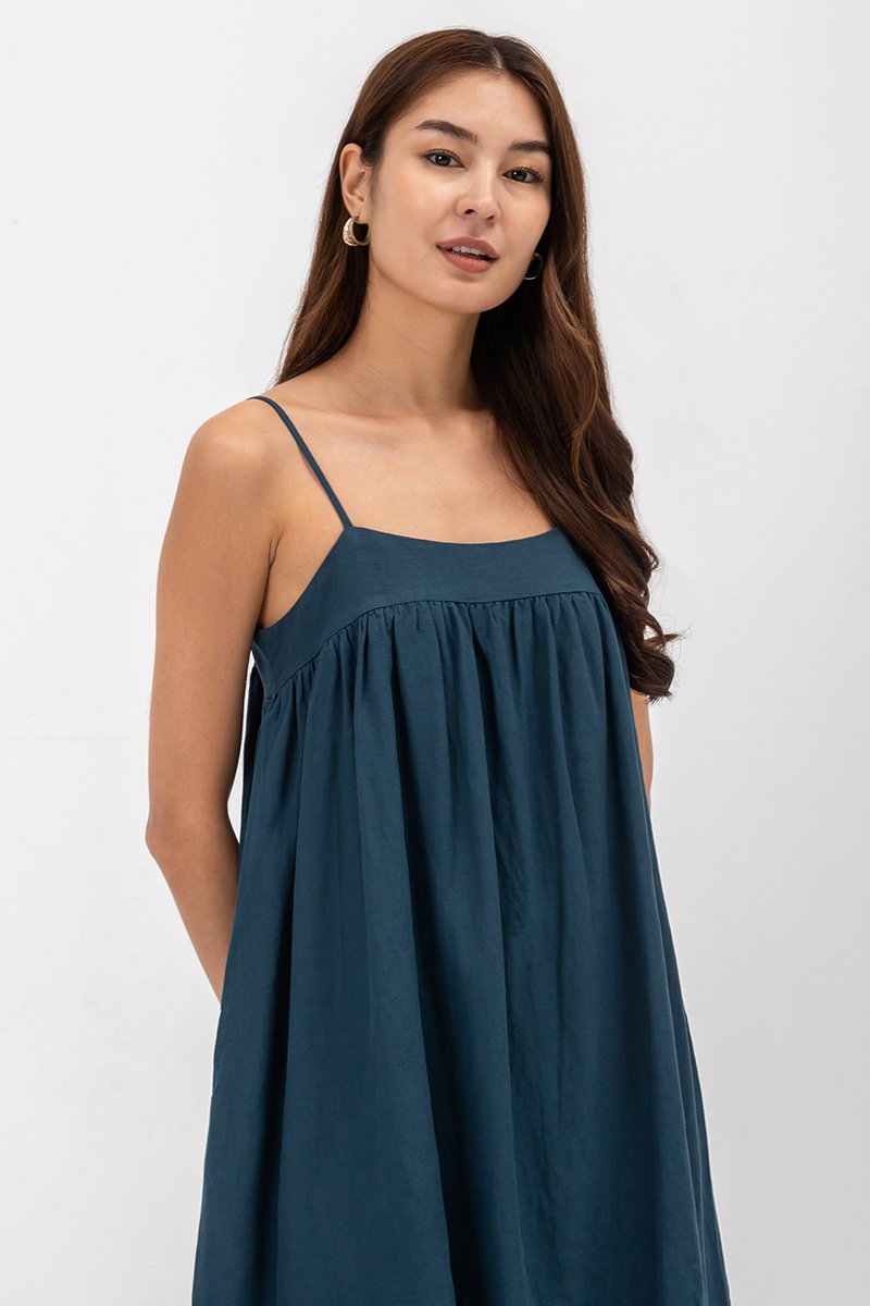 REESE BABYDOLL LINEN MINI DRESS