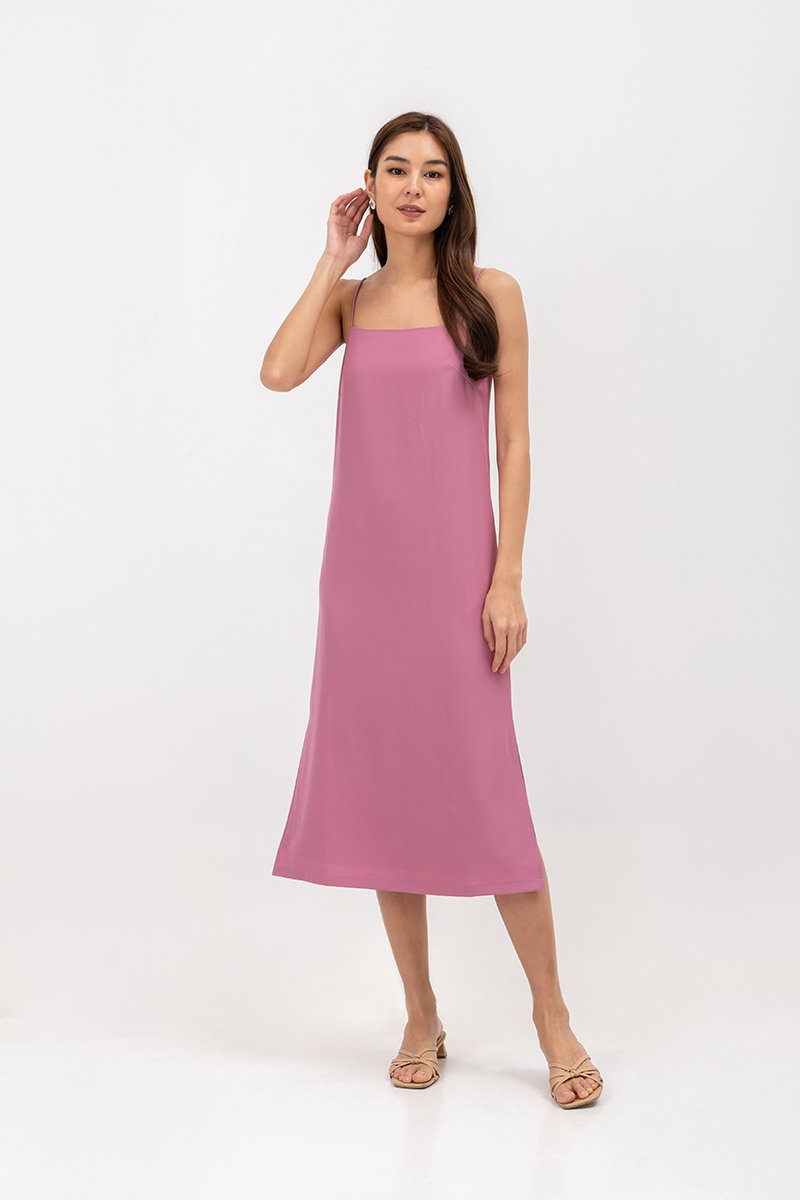JOYCE CAMISOLE COLUMN MIDI DRESS