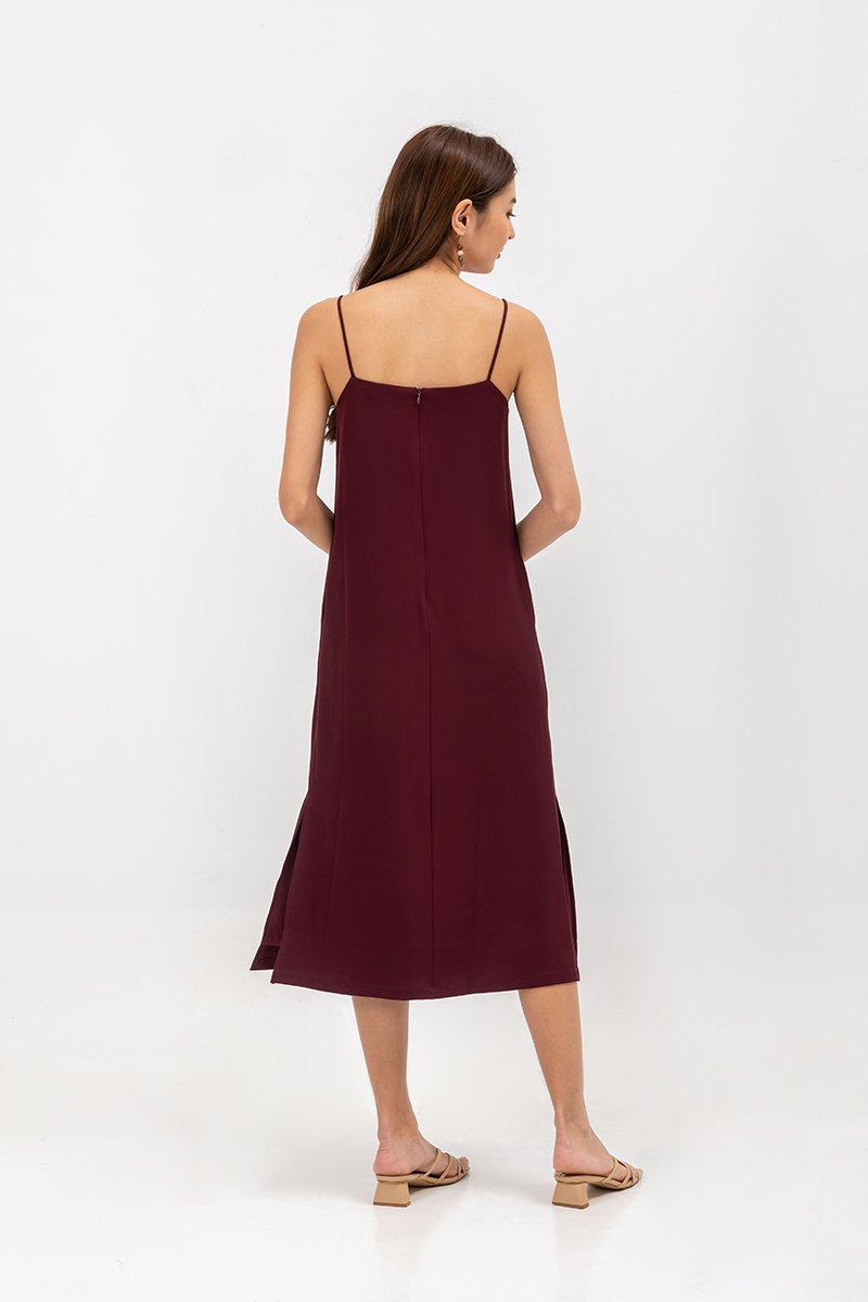 JOYCE CAMISOLE COLUMN MIDI DRESS